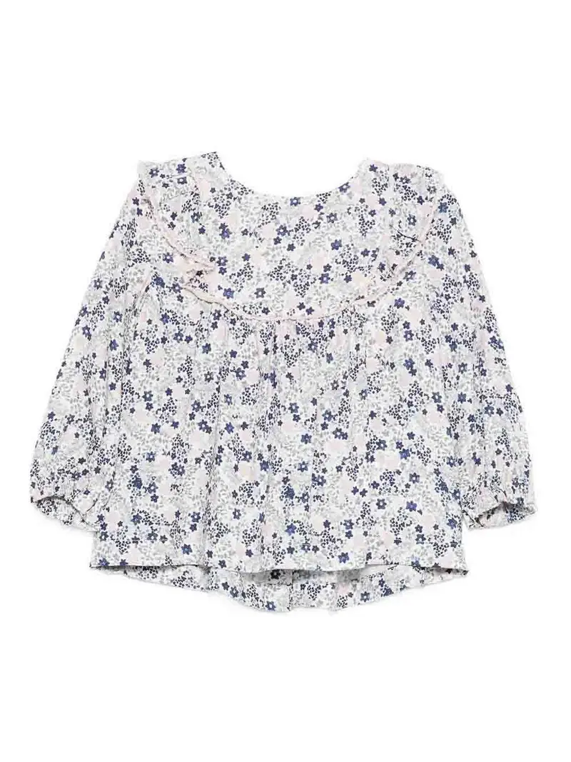 Camicia Con Stampa Blu