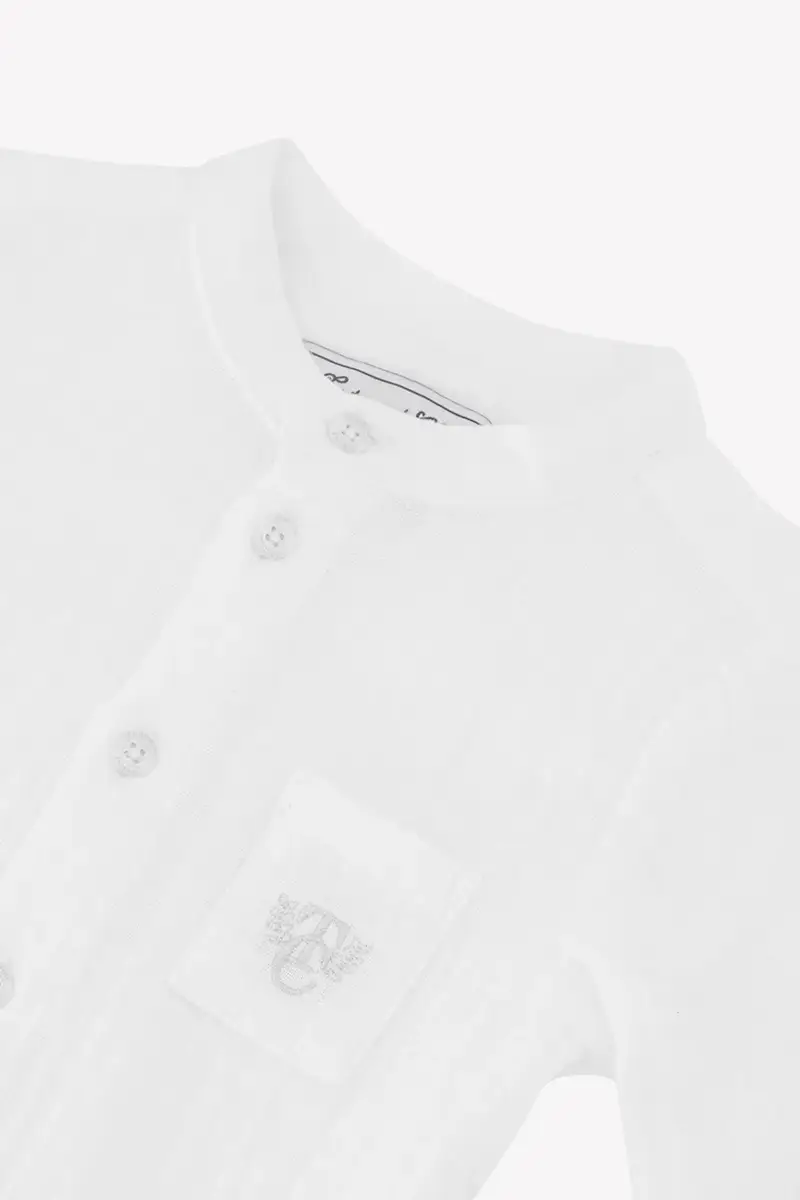 camicia di cotone per bambini colore bianco CA12061 miniatura 4