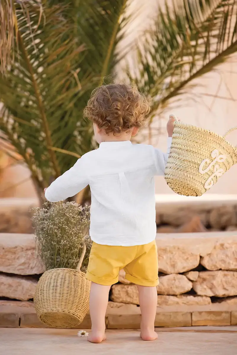 camicia di cotone per bambini colore bianco CA12061 miniatura 5