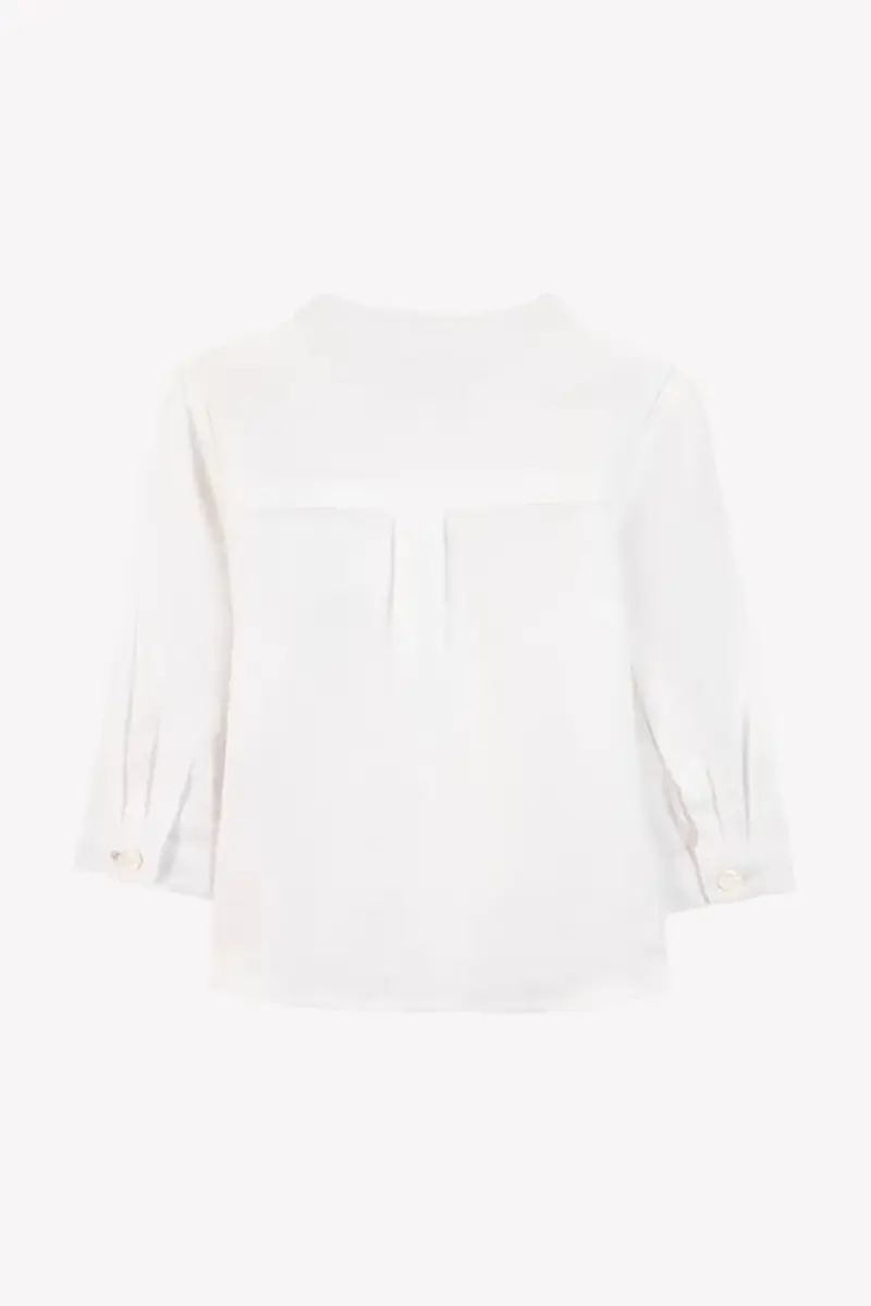 camicia di lino per bambini colore bianco CA12051 miniatura 3