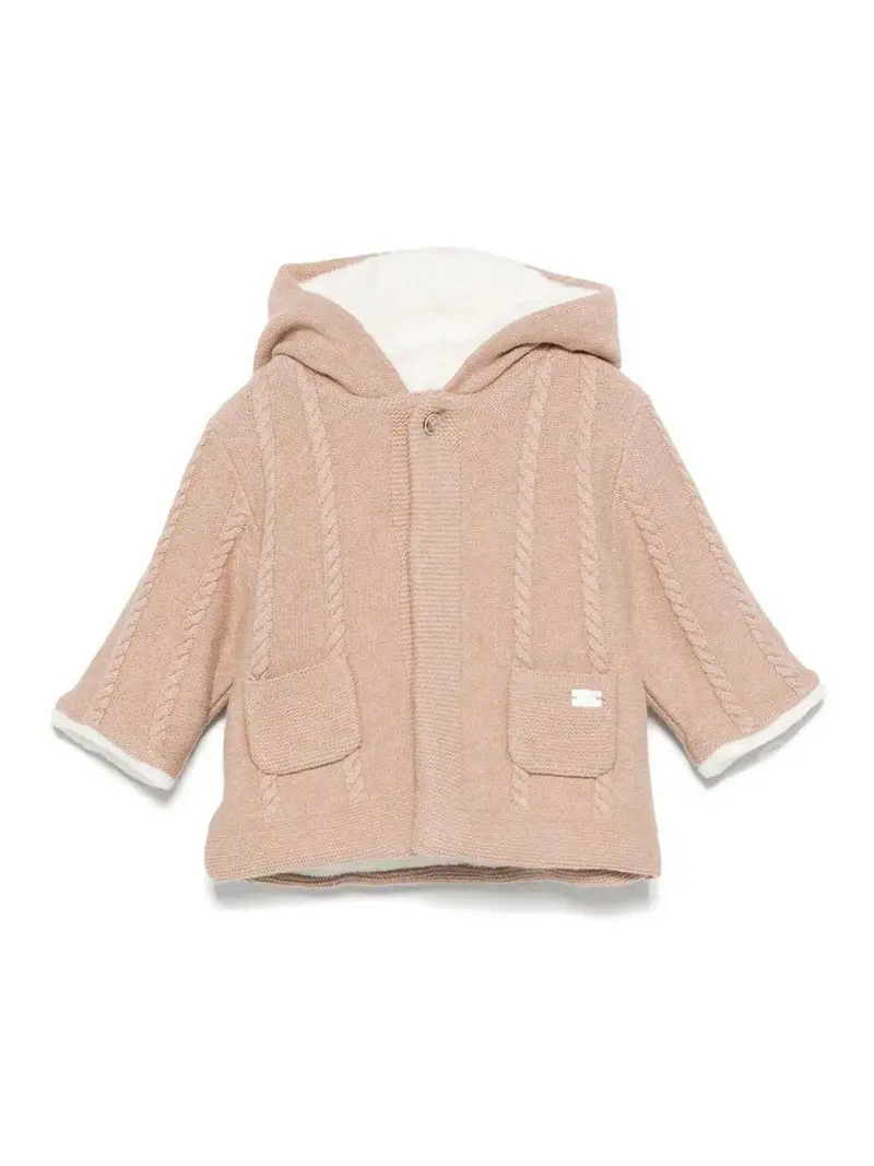 Cappotto Con Cappuccio Beige