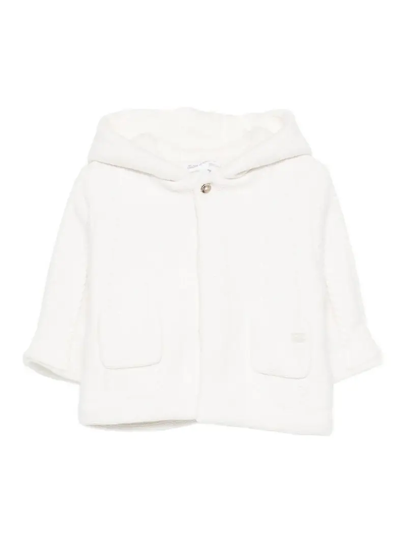 Cappotto Con Cappuccio Bianco