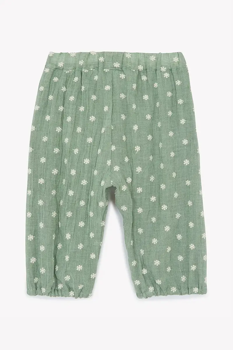 pantaloni con aggiunta di lino bambino/a colore turchese CA22021 miniatura 3