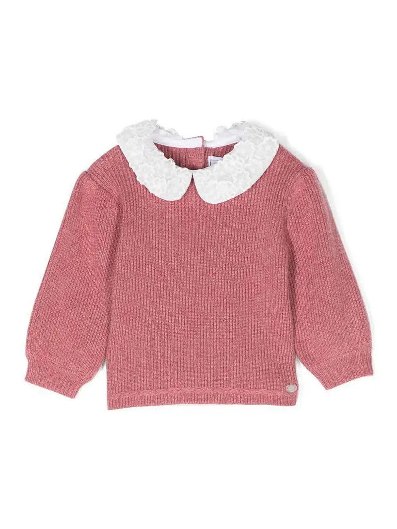 Pull Con Colletto A Fiori Multicolore