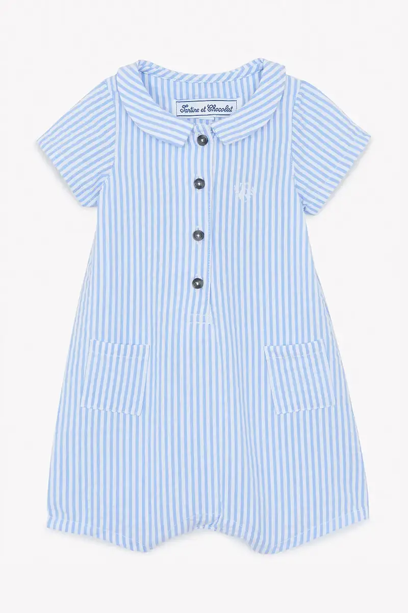 rampers in cotone neonato/a CA33061 Blu