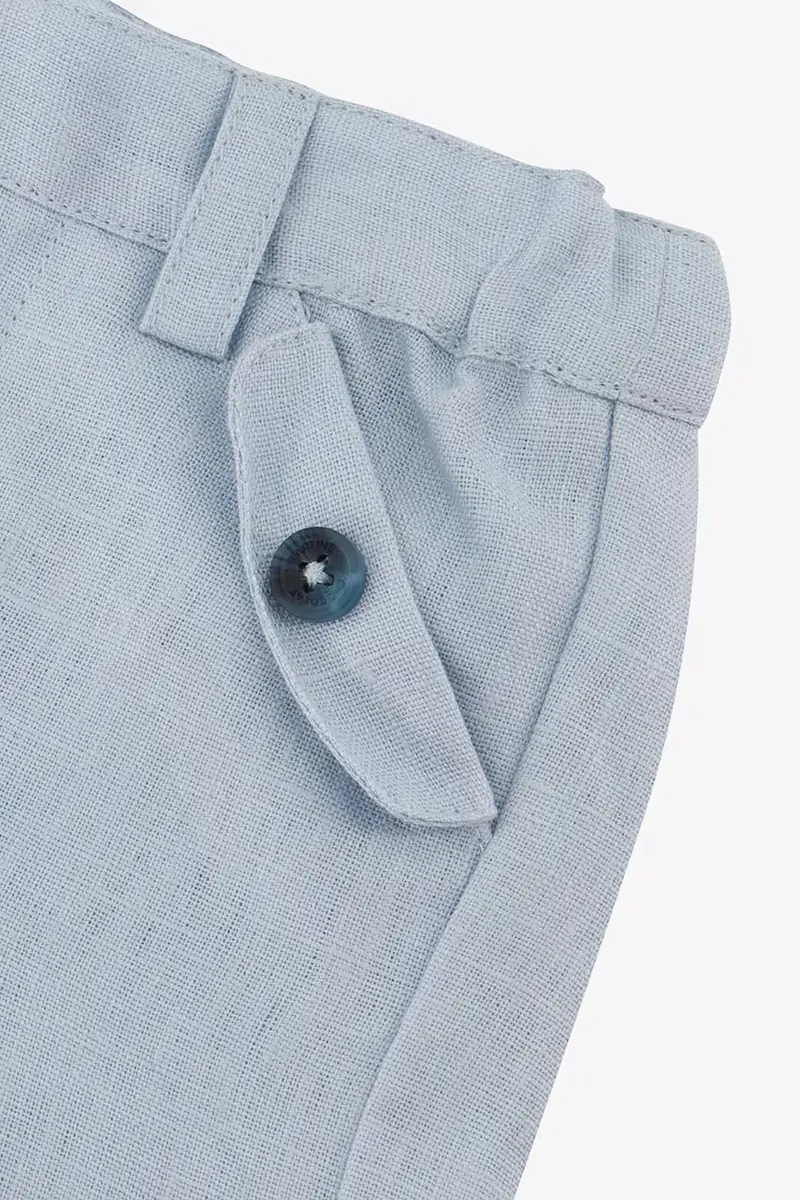 shorts in lino bambino/a colore blu CA26061 miniatura 4