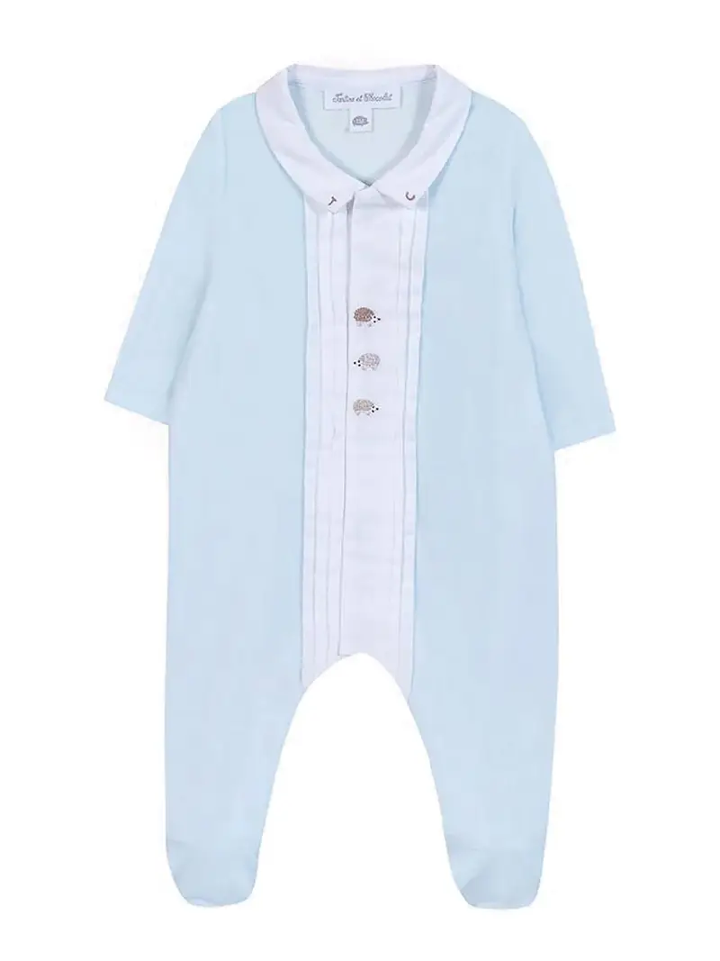 Tutina Con Ricamo Blu