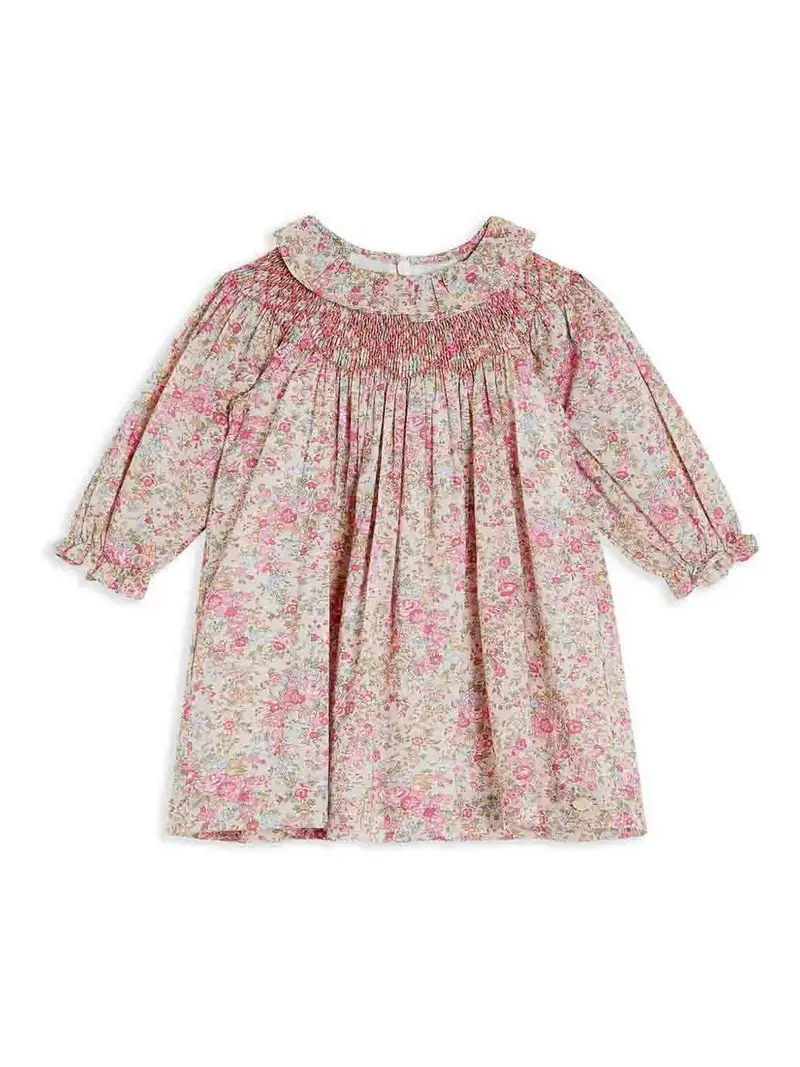 Vestito A Fiori Color Carne E Neutri