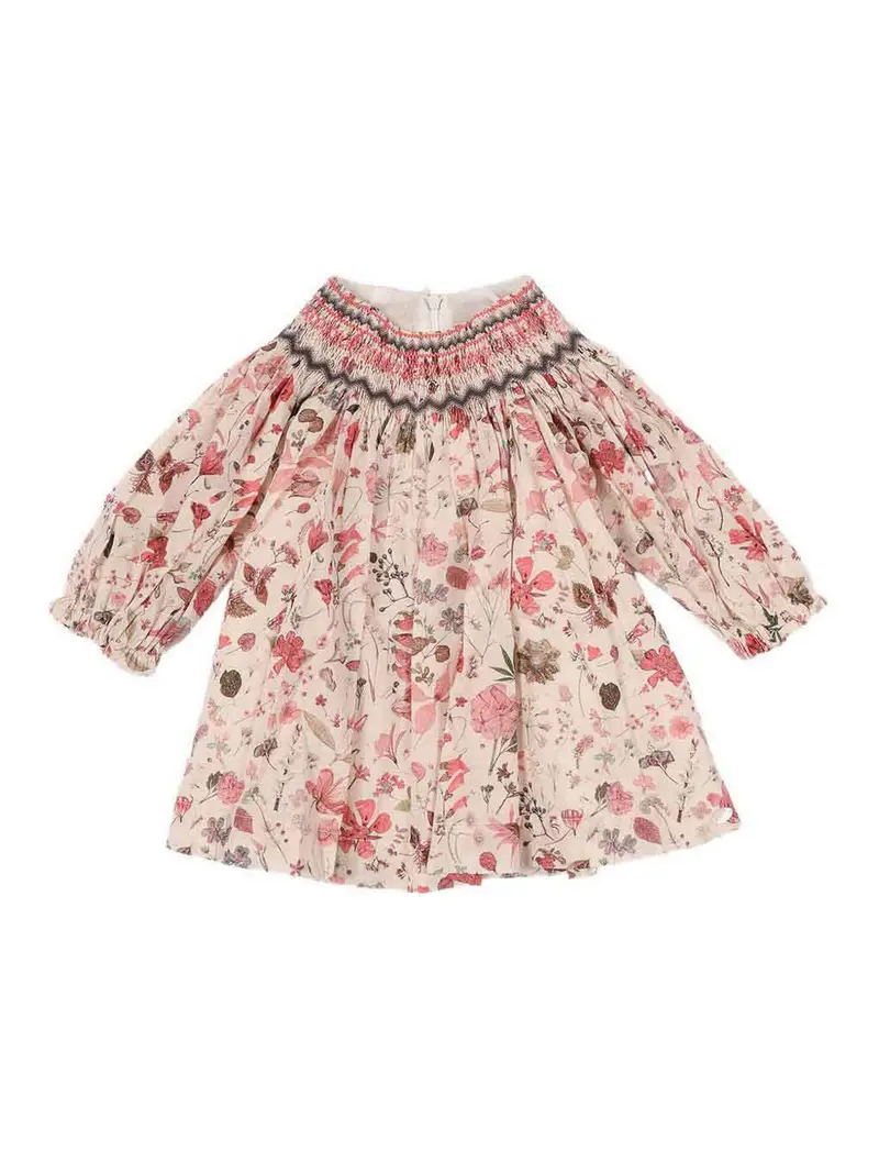 Vestito Con Stampa Beige