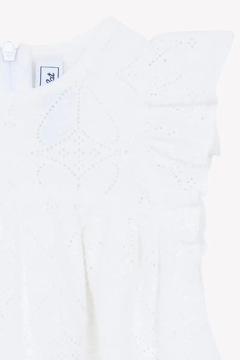 vestito di cotone bambina colore bianco CA30081 miniatura 4