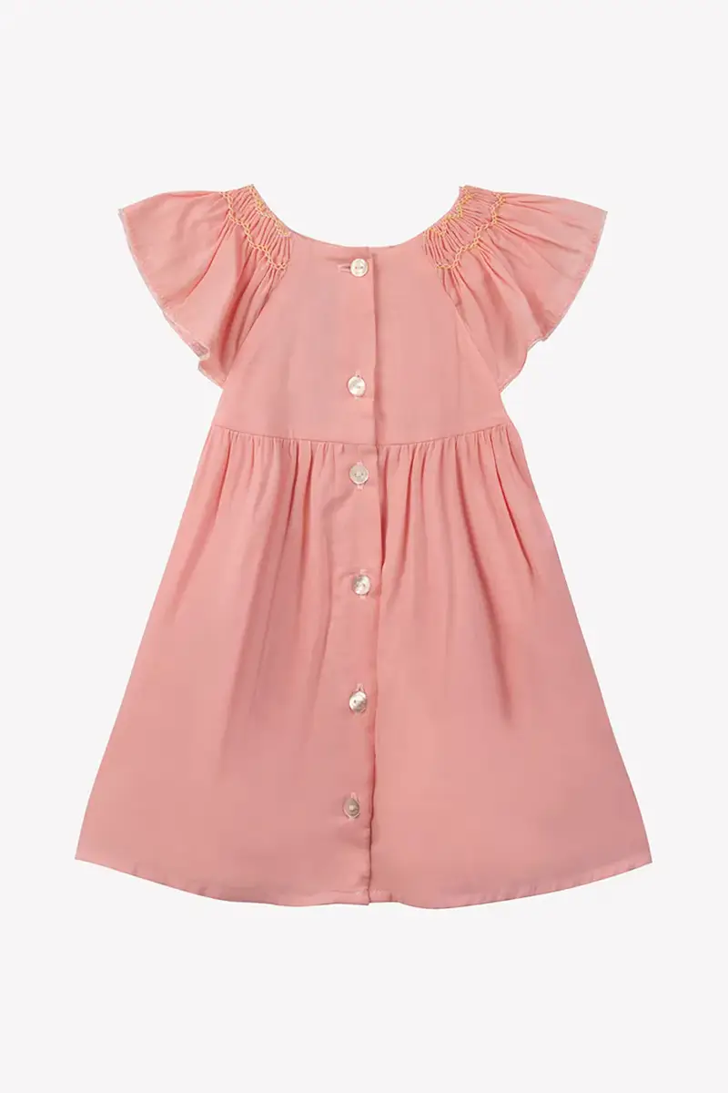 vestito di cotone bambina colore rosa CA30161 miniatura 2