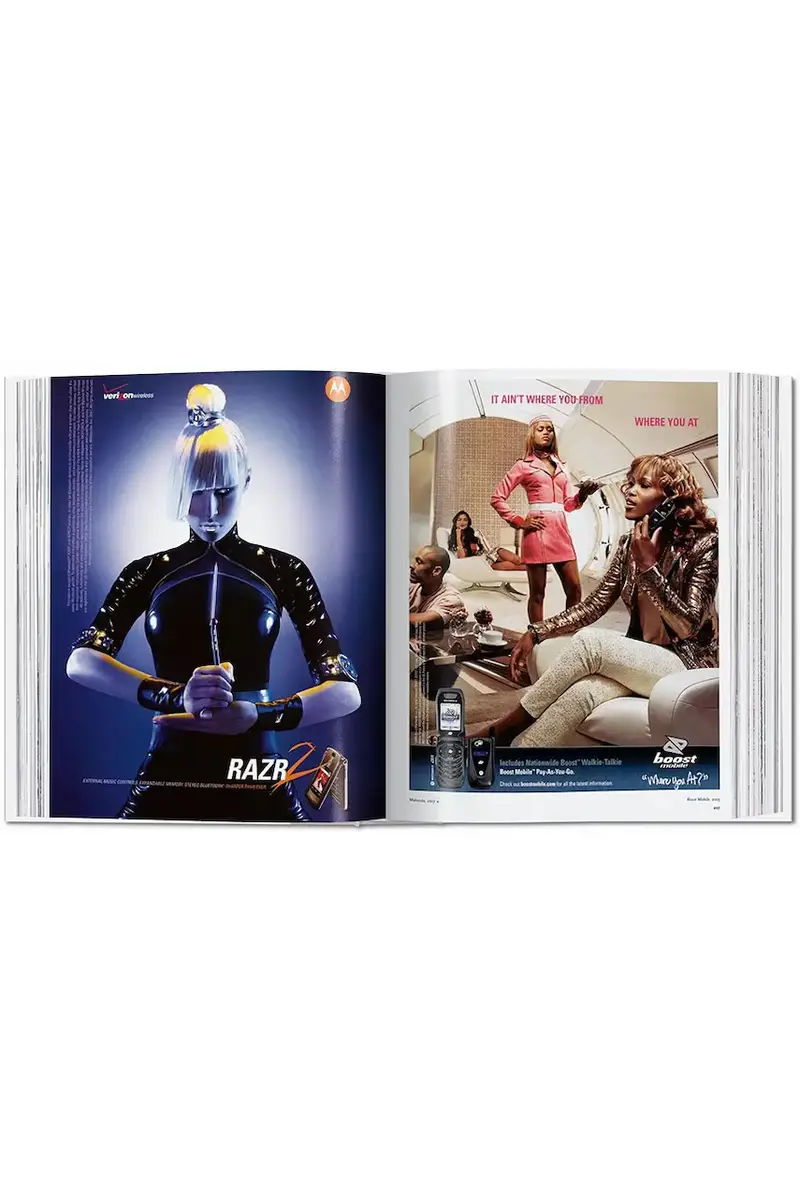 libro All-American Ads of the 2000s by Heller Steven, English colore blu miniatura 5