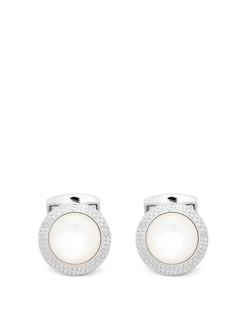 Gemelli Rotondi Palladio Bianco Metallico