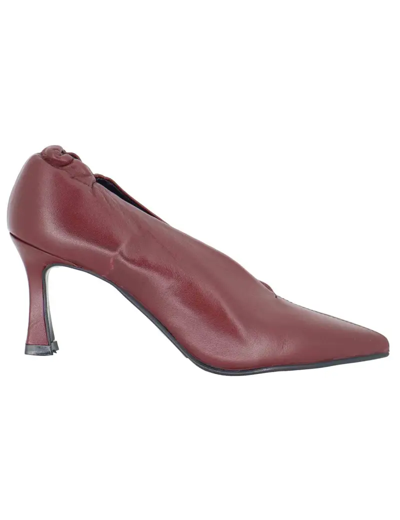 Decollete in pelle bordeaux tacco alto Donna A100 016