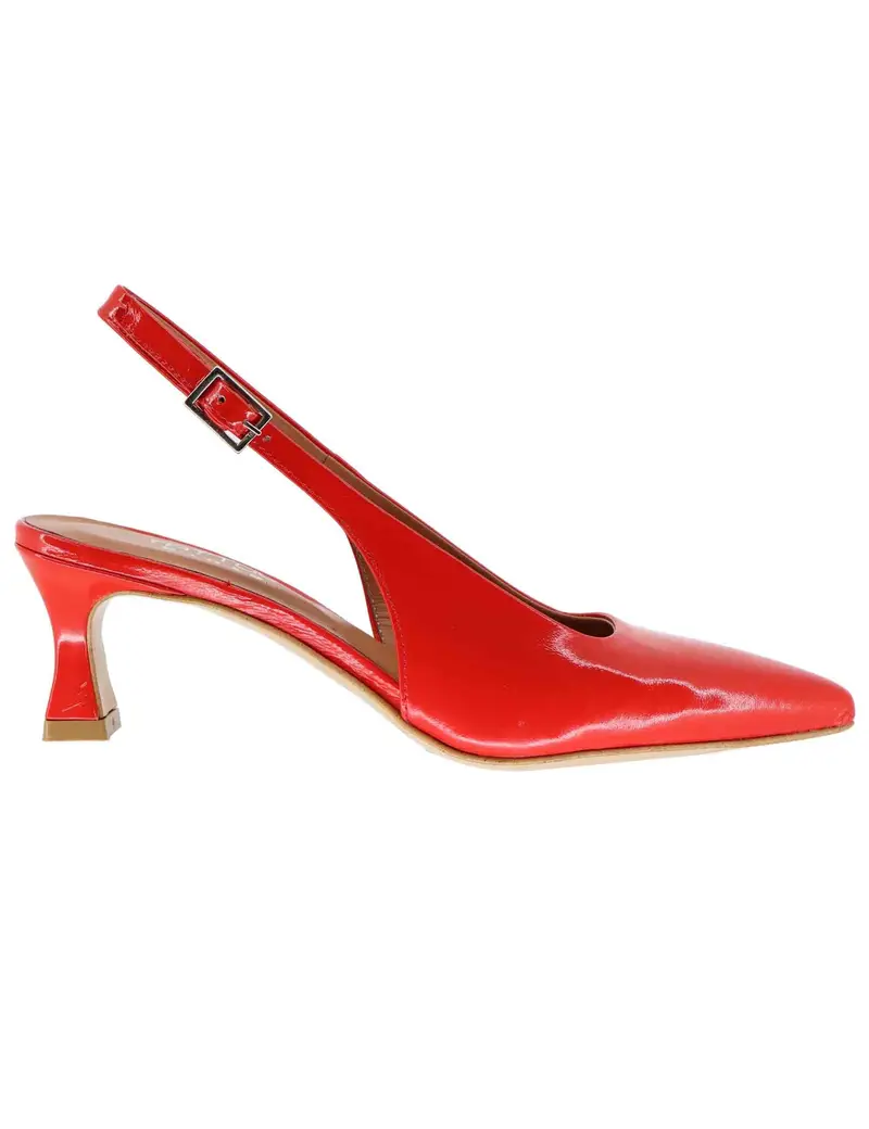 Tattoo Slingback donna in pelle lucida rossa Donna 1039 055