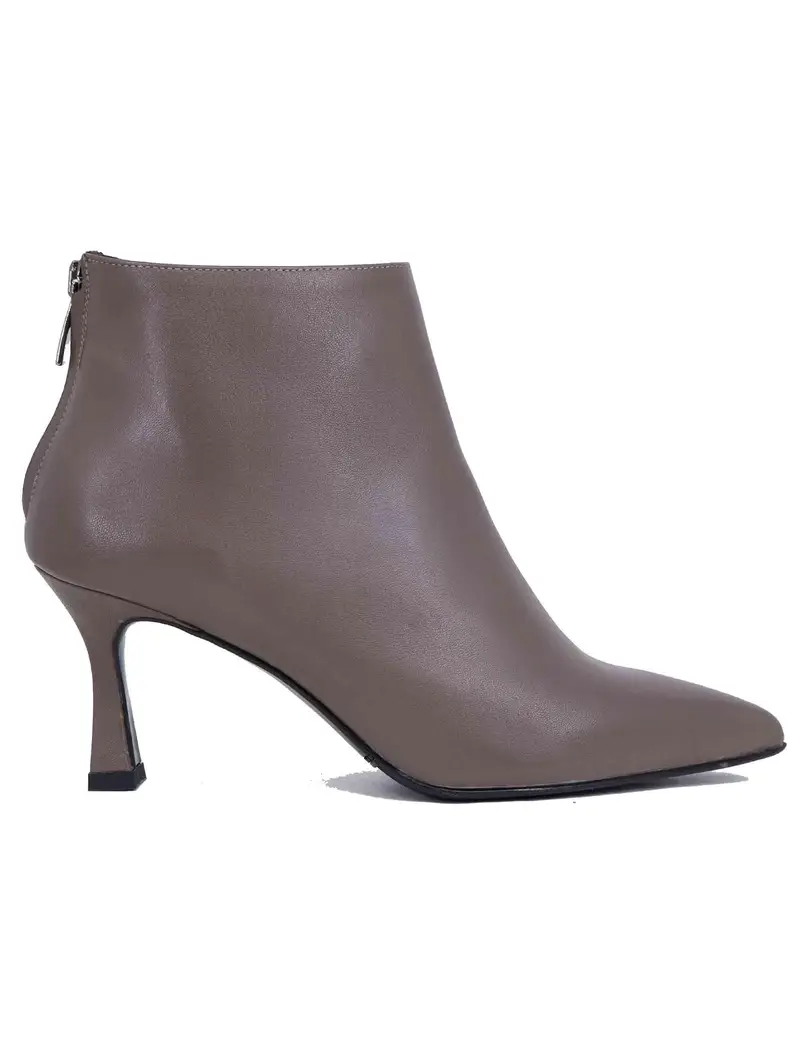 Stivaletti donna in pelle taupe con tacco alto Donna OSCAR 5 029