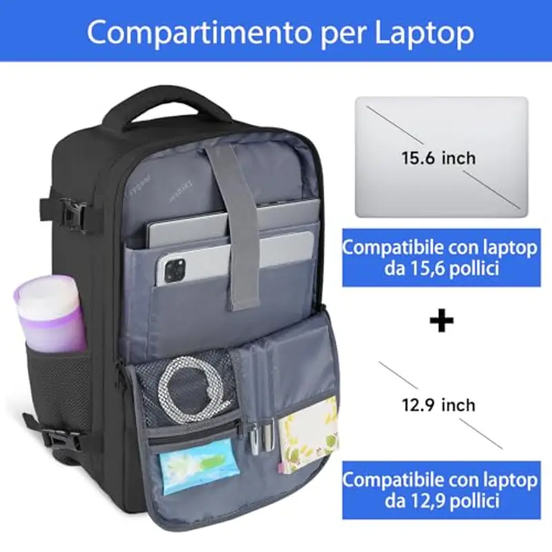 Taygeer Zaino da viaggio Uomo Nero 1215847 miniatura 2