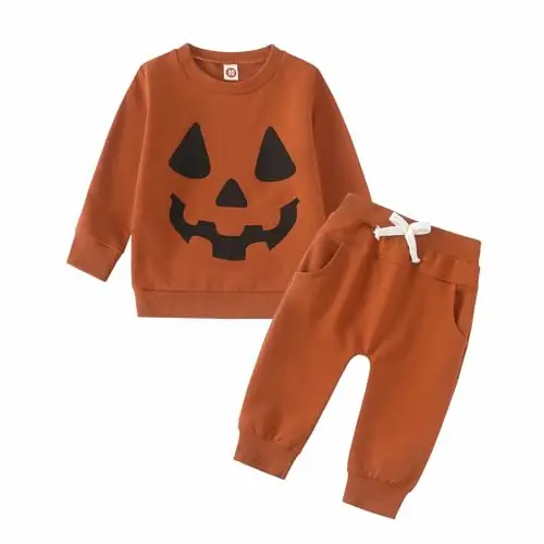 TBAMTBW Completo Halloween Bambino Neonato,Vestito Halloween Neonato Maschio,Costume Halloweens Neonati,Set Felpa