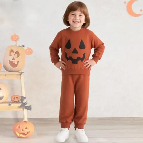 TBAMTBW Completo Halloween Bambino Neonato, Vestito Halloween Neonato Maschio, Costume Halloweens Neonati, Set Felpa miniatura 2