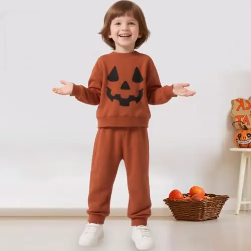 TBAMTBW Completo Halloween Bambino Neonato, Vestito Halloween Neonato Maschio, Costume Halloweens Neonati, Set Felpa miniatura 3