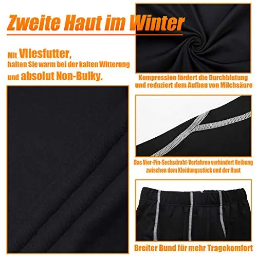 TBoonor Biancheria Intima Termica per Bambini Set di Biancheria Intima da Sci Bambini Funzionale Camicia Termico miniatura 3