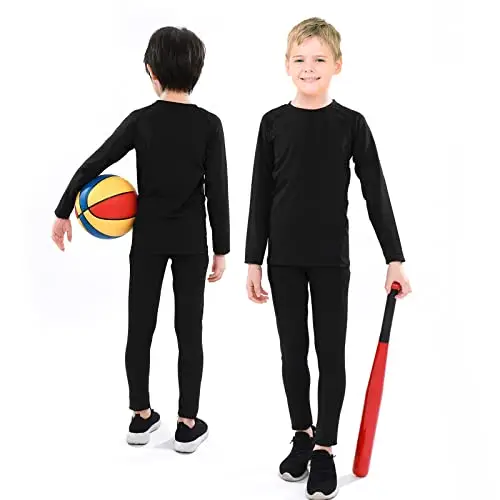 TBoonor Biancheria Intima Termica per Bambini Set di Biancheria Intima da Sci Bambini Funzionale Camicia Termico