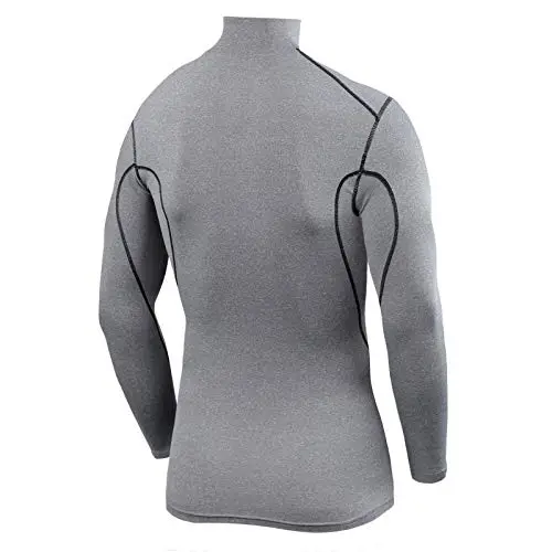 TCA PRO Performance Bambino Maglia Collo Alto a Maniche Lunghe - Grigio Chiaro (Vecchio), XL Ragazzi miniatura 2