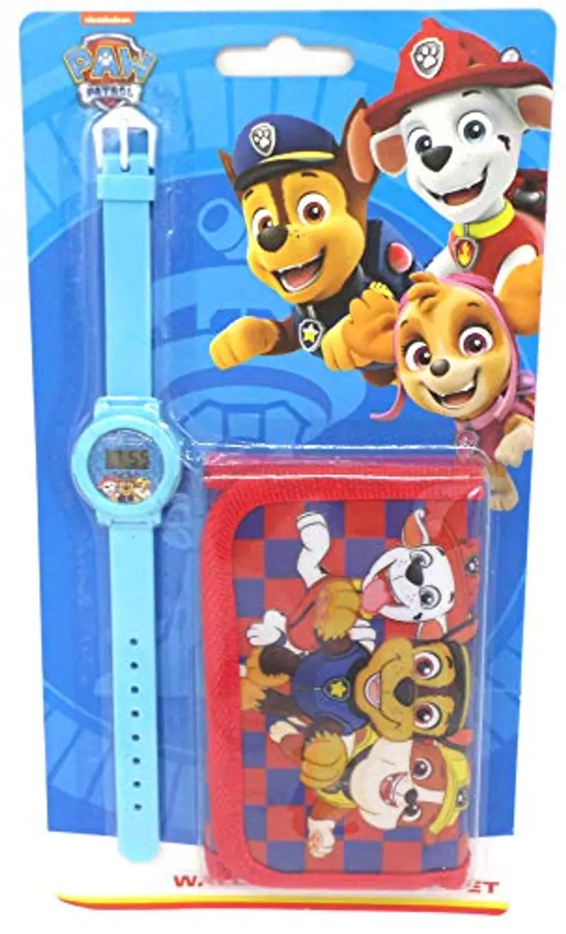 TDL Paw Patrol Set Regalo Orologio + Portafoglio - Licenza Ufficiale -Watch & Wallet