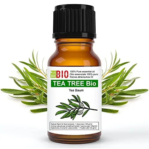 Tea tree Bio Olio essenziale 100% Puro Albero del te' 10 ml - Uso interno Terapeutico Alimentare Diffusori ambiente