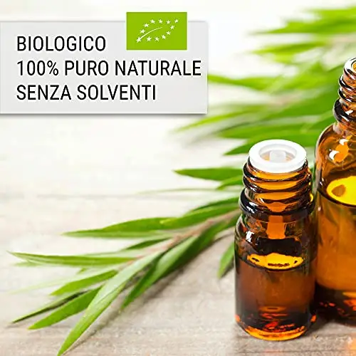 Tea tree Bio Olio essenziale 100% Puro Albero del te' 10 ml - Uso interno Terapeutico Alimentare Diffusori ambiente miniatura 2