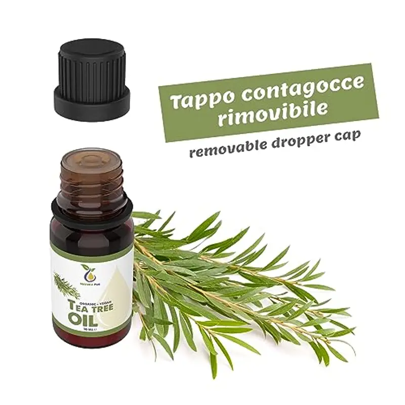 Tea Tree Oil 10ml - Olio Tea Tree puro biologico - anti acne, brufoli e punti neri - Olio Essenziale di Albero del Tè per aromaterapia e diffusore miniatura 2