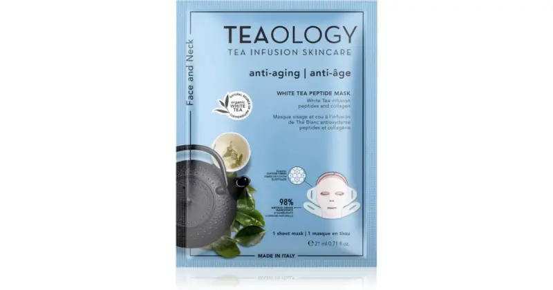 Maschera viso e collo levigante anti-età con tè bianco 21 ml