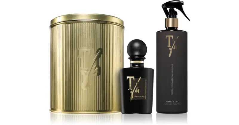 Gold Tin Box Tabacco confezione regalo scatoletta in latta