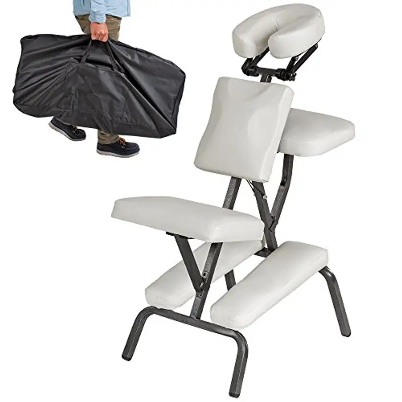 TecTake® Sedia da Massaggi Portatile, Poltrona Fisioterapia con Telaio in Metallo Stabile, Imbottitura Spessa miniatura 2