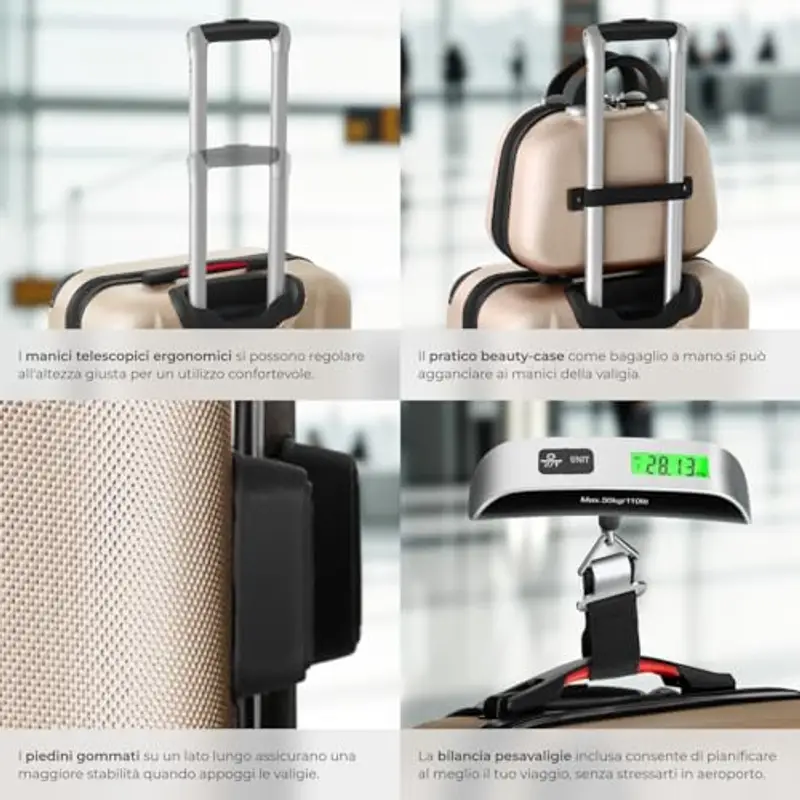 TecTake Beauty Case Beige 1918084 miniatura 3