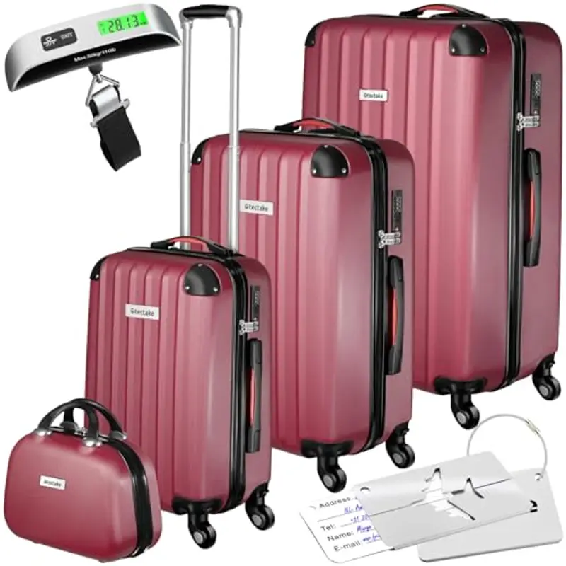 TecTake Beauty Case Rosso 1918087