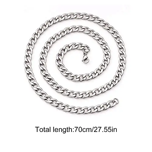 Teegxddy Collana A Catena Cubana Per Uomo E Donna 1.6-6 Mm-gioielli Di Moda In Acciaio Inossidabile Acciaio/placcato In miniatura 2
