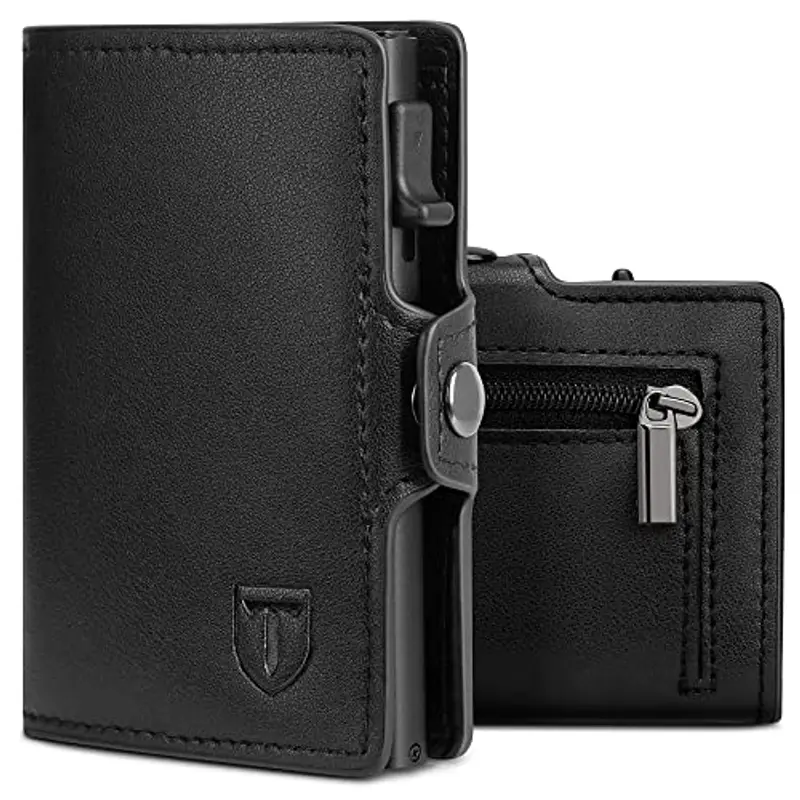 TEEHON Porta carte di credito Uomo Nero 942979