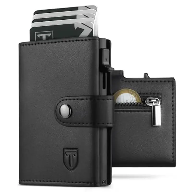 TEEHON Porta carte di credito Uomo Nero 937945