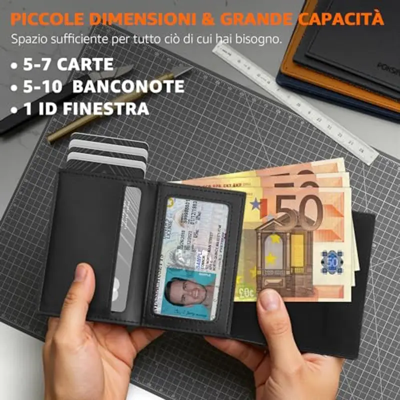 TEEHON Portamonete Uomo Nero 1584837 miniatura 3