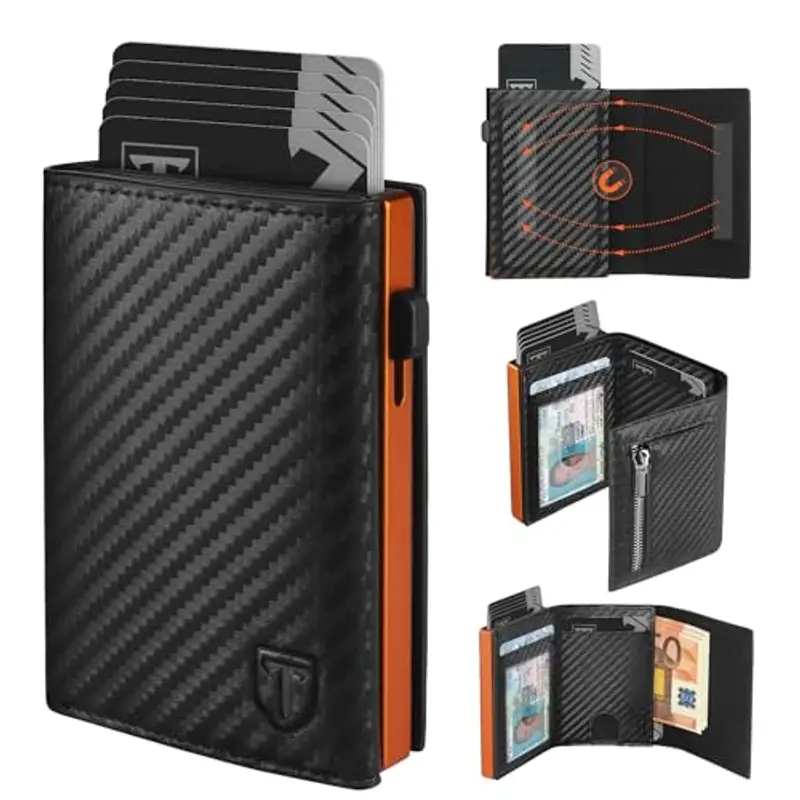 TEEHON Portamonete Uomo Nero 801904