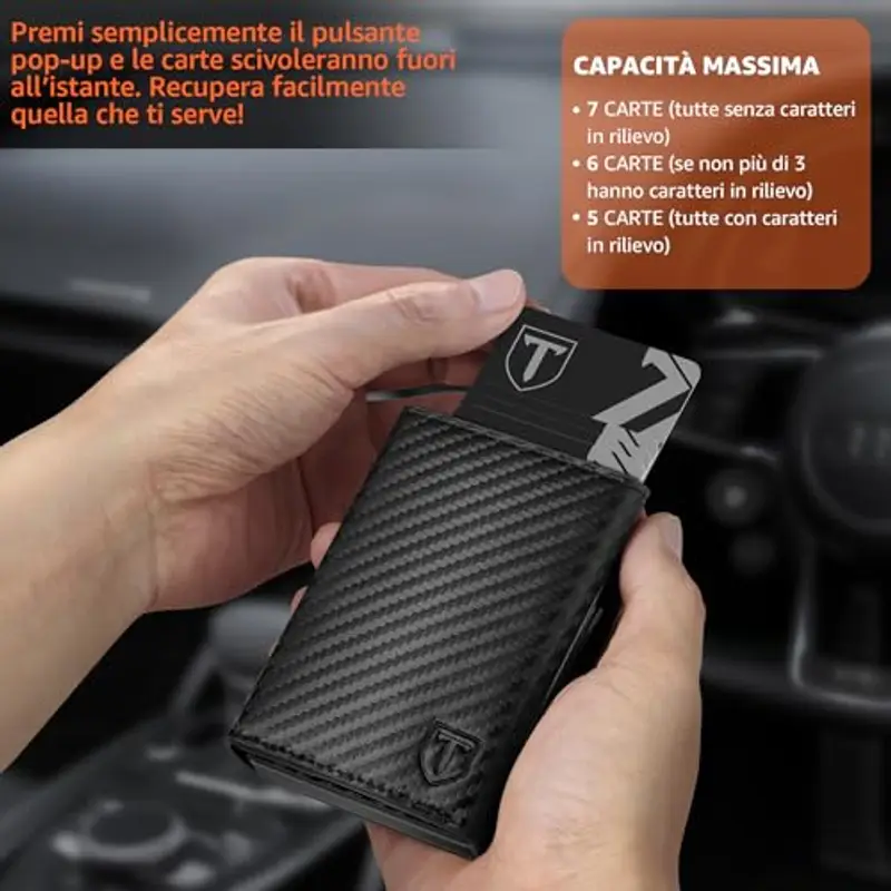 TEEHON Portamonete Uomo Nero 801904 miniatura 3