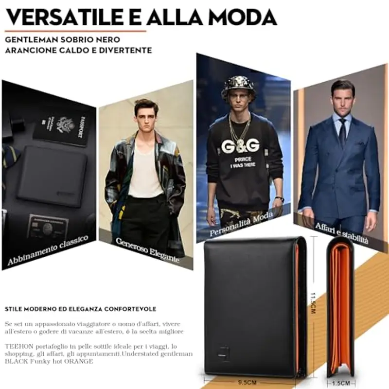 TEEHON Portachiavi Uomo Nero 943191 miniatura 3