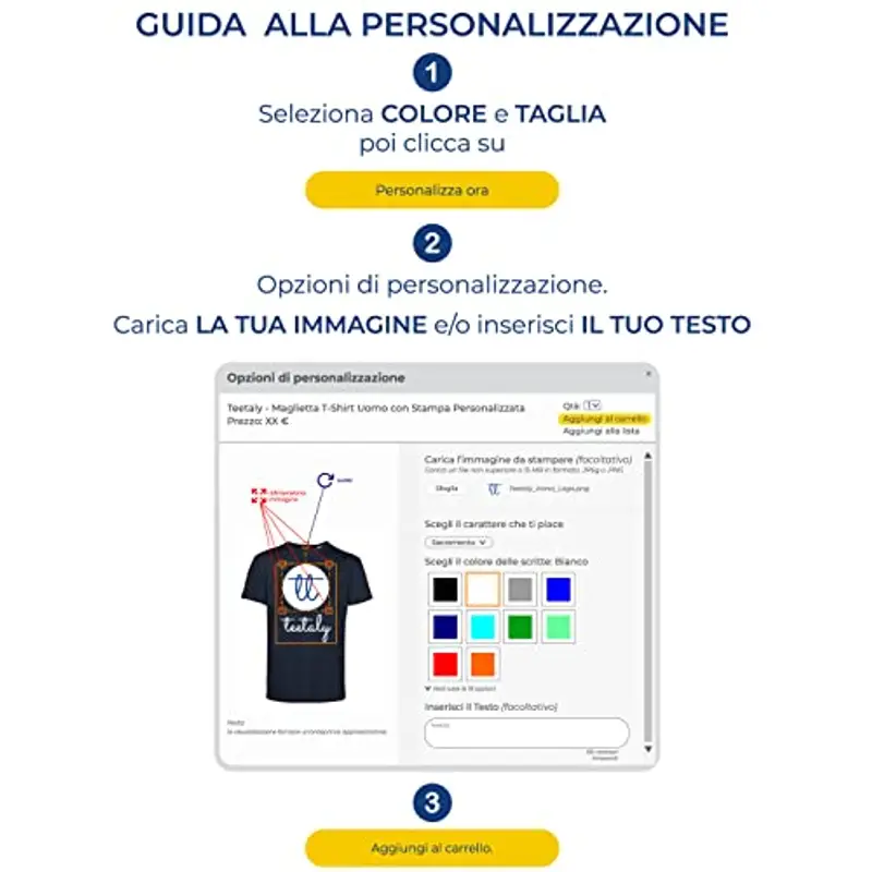 Teetaly T-shirt Uomo Rosso 1602286 miniatura 3