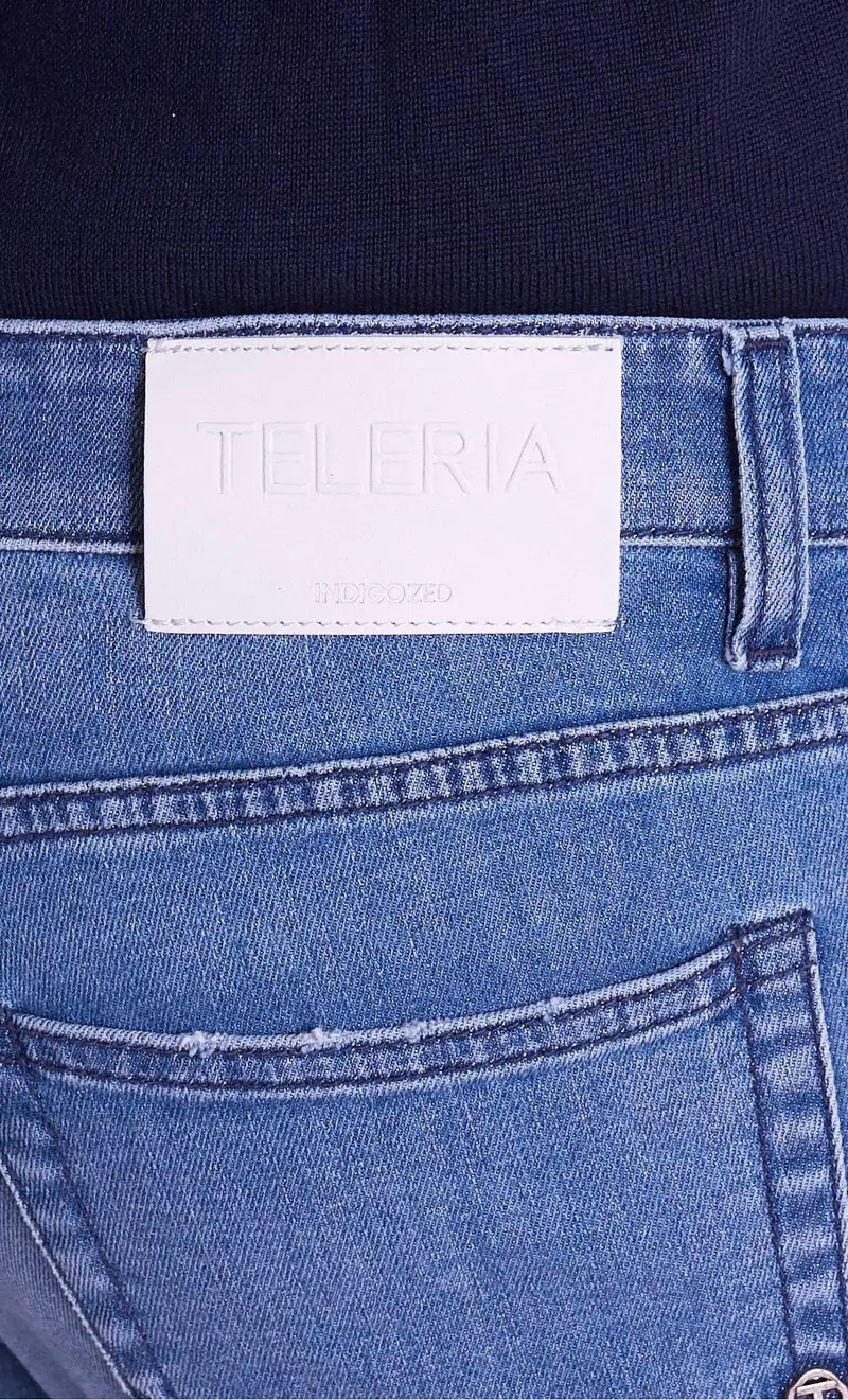 Jeans teleria zed mark leggero con rotture blu, colore blu miniatura 2