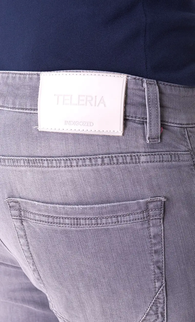 Jeans teleria zed mark leggero grigio chiaro, colore grigio miniatura 2