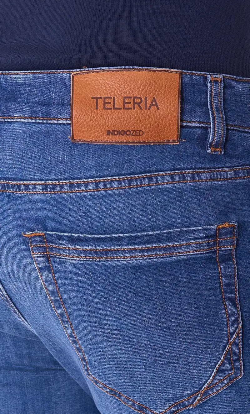 Jeans teleria zed mark leggero lavato blu chiaro ehm, colore blu miniatura 2