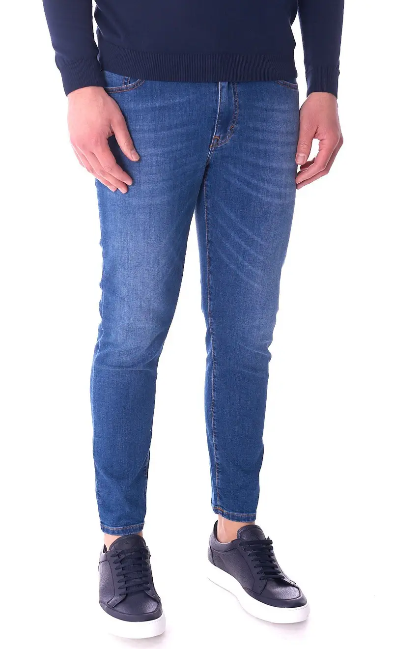 Jeans teleria zed mark leggero lavato blu chiaro ehm, colore blu