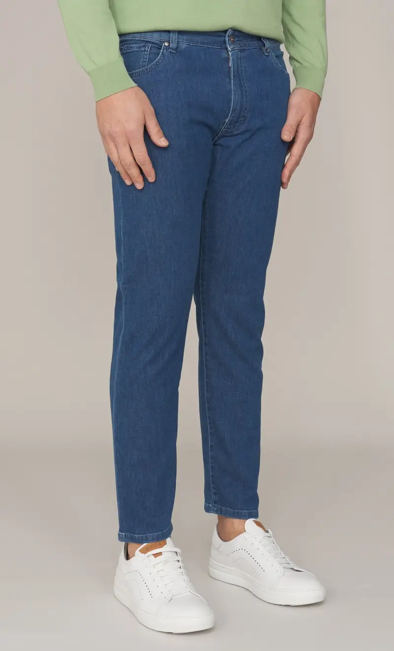 Jeans teleria zed mark super leggero azzurro - etb, colore azzurro