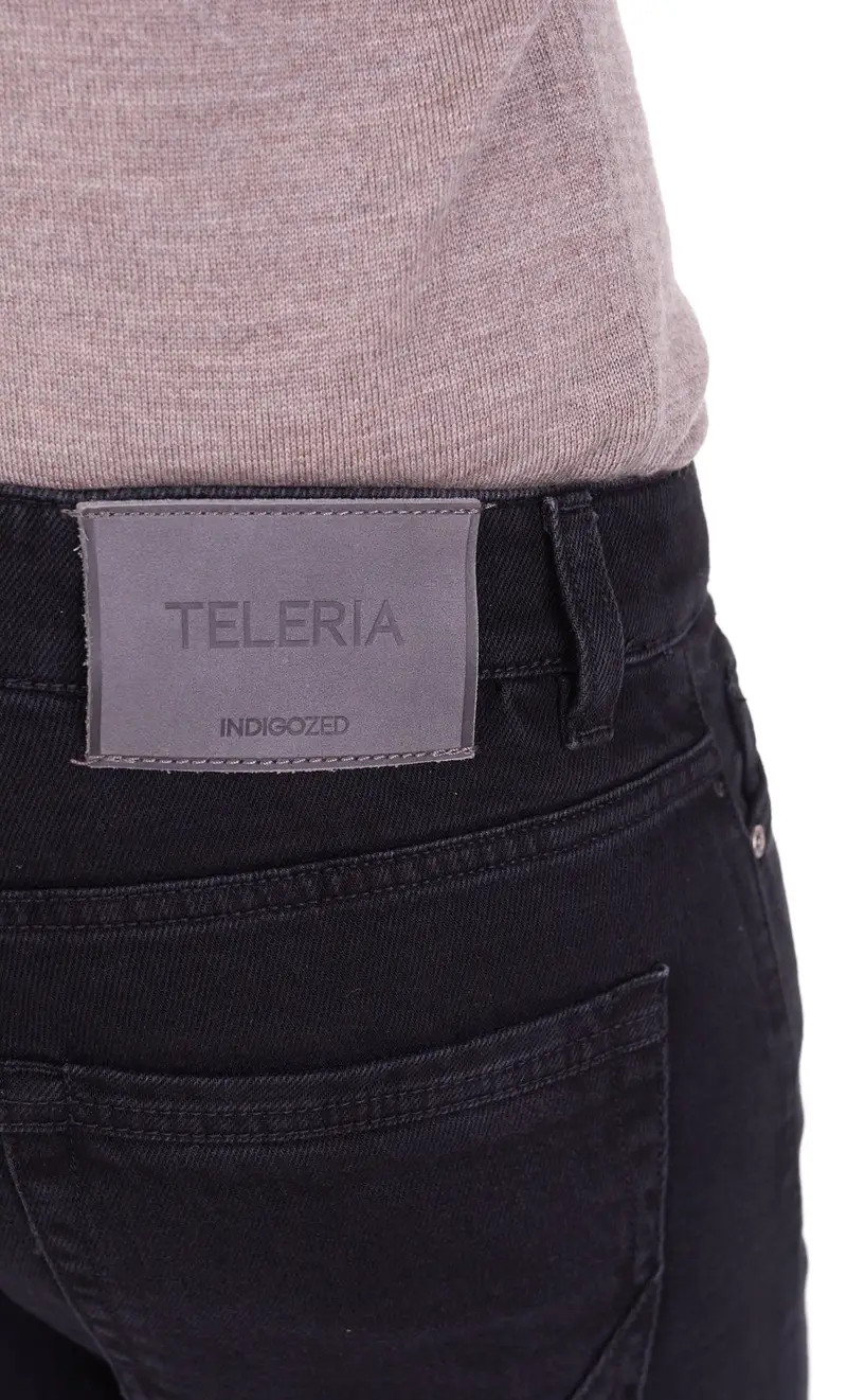 Jeans teleria zed mark zip nero, colore nero miniatura 2